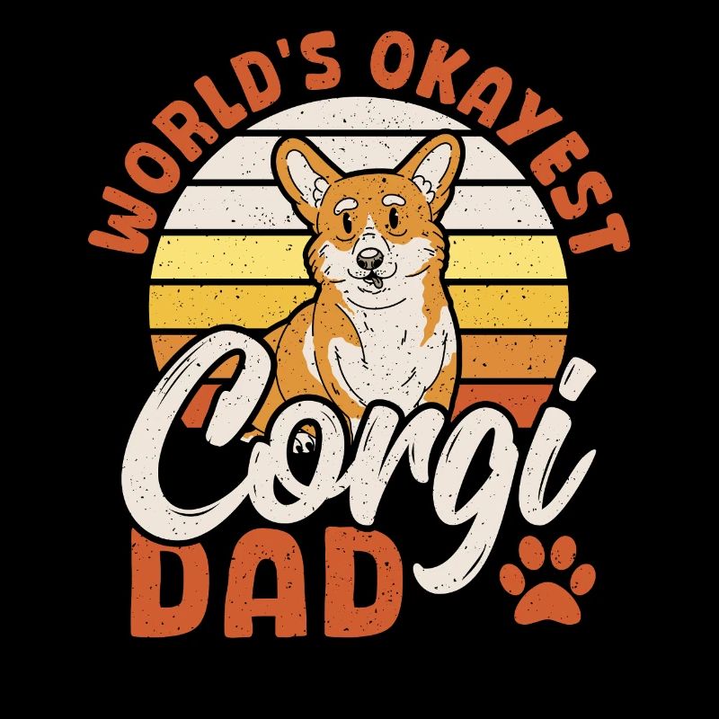 Welsh Corgi Dog Der Okayest Corgi Dad der Welt