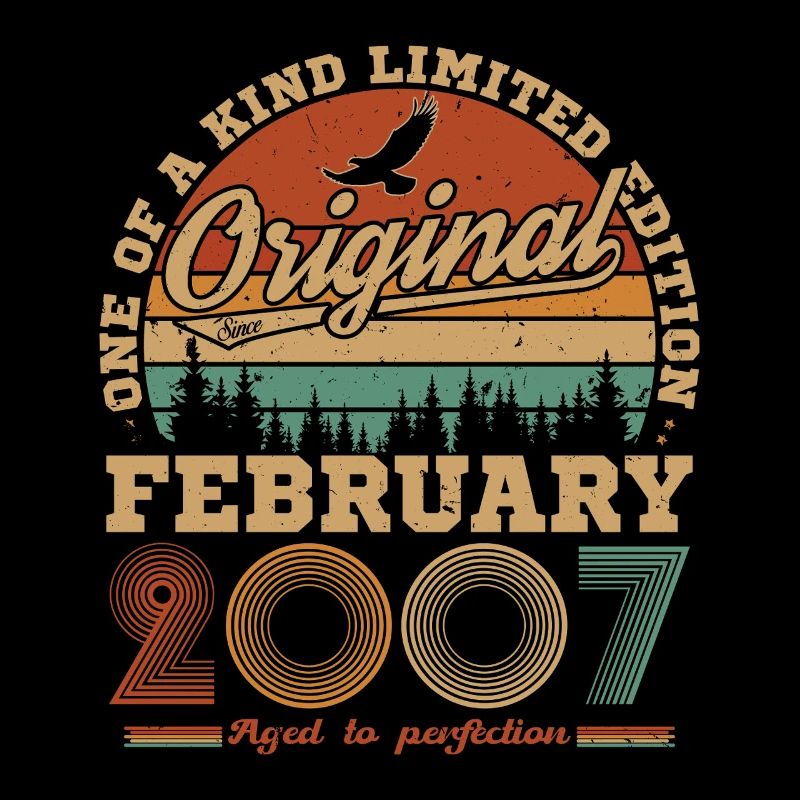 Février 2007 Vintage Anniversaire 2007 Cadeau