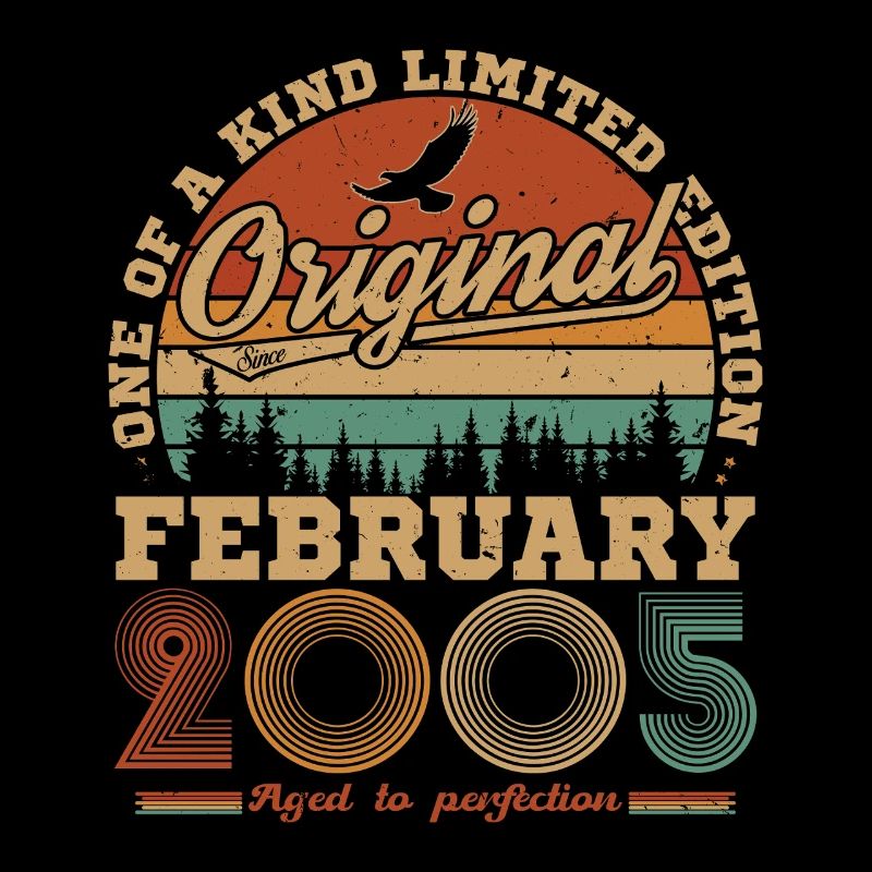 February 2005 Vintage Birthday 2005 Gift