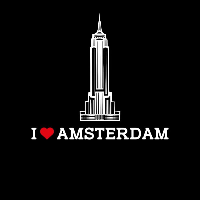 État Pays-Bas I Love Amsterdam Coeur Drapeau Jeu de mots