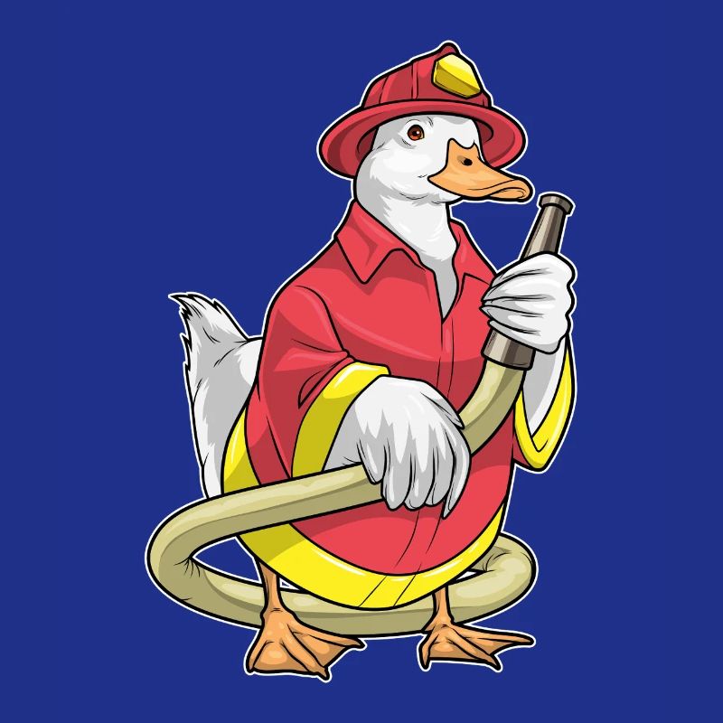 Duck Firefighter Fire Hose Fire Brigade