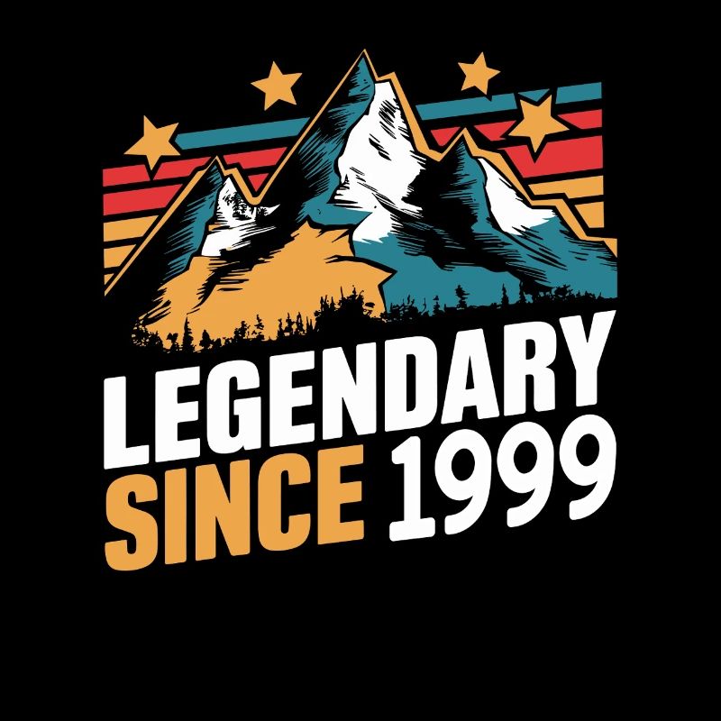 Legendary Since 1999 Vintage Mountain Retro Mountains