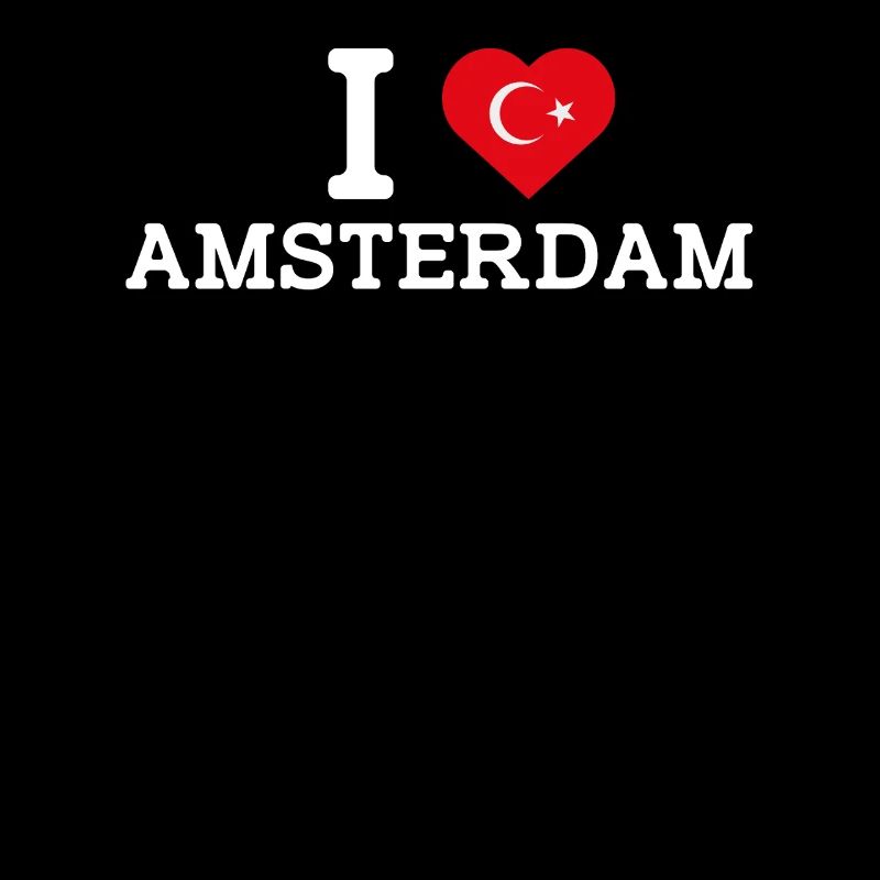 J’aime Amsterdam Turc Coeur Drapeau Cool Lover