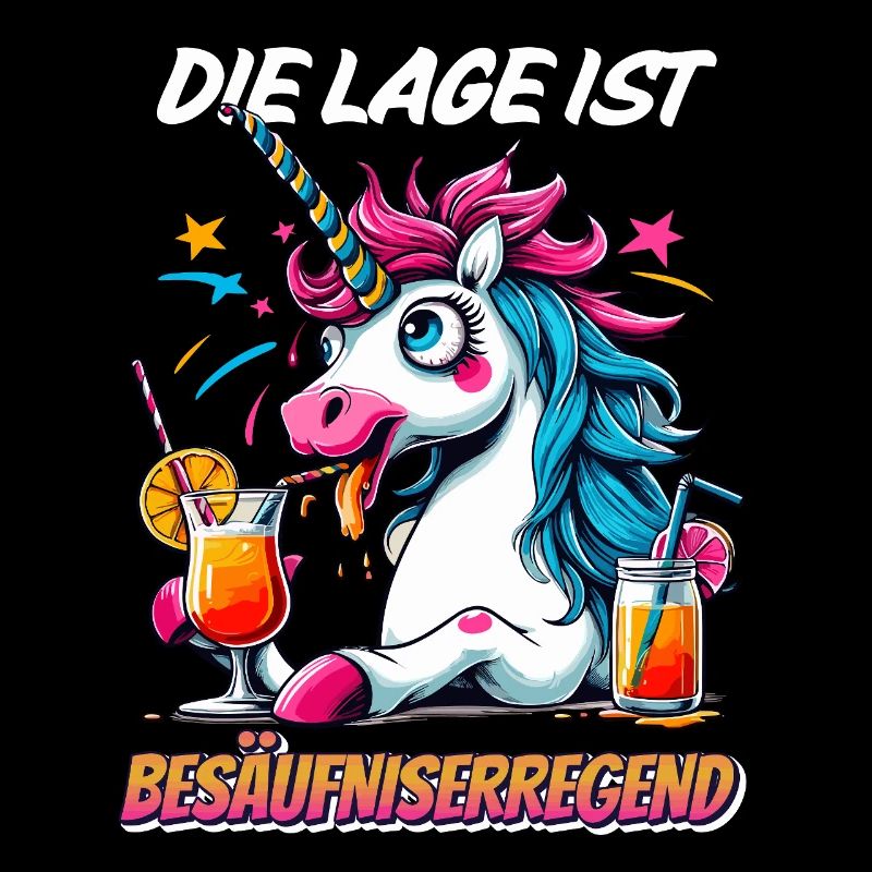 Karneval Einhorn Alkohol Lustig Party Cocktail Fun