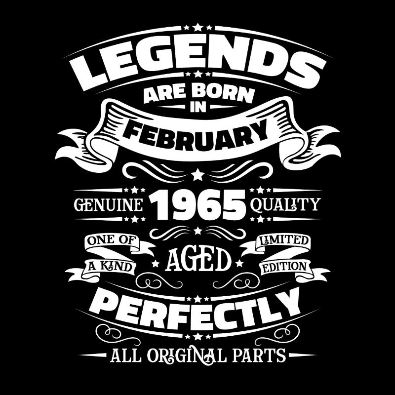 60. Geburtstag Geschenk Mann Legende Februar 1965