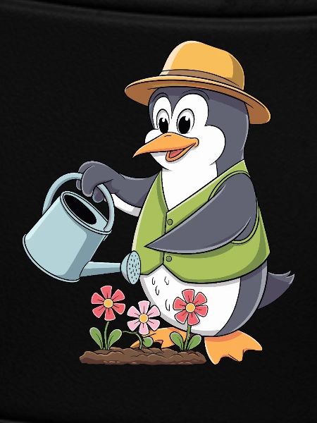 Pinguin Gartenliebe Gärtner Gartenglück
