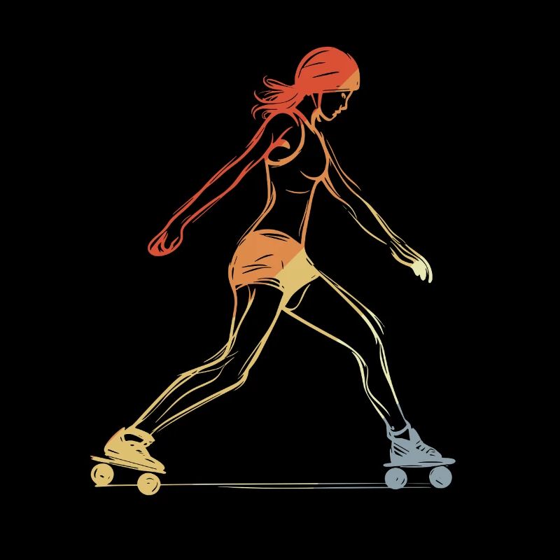 Weiblicher Roller Skater