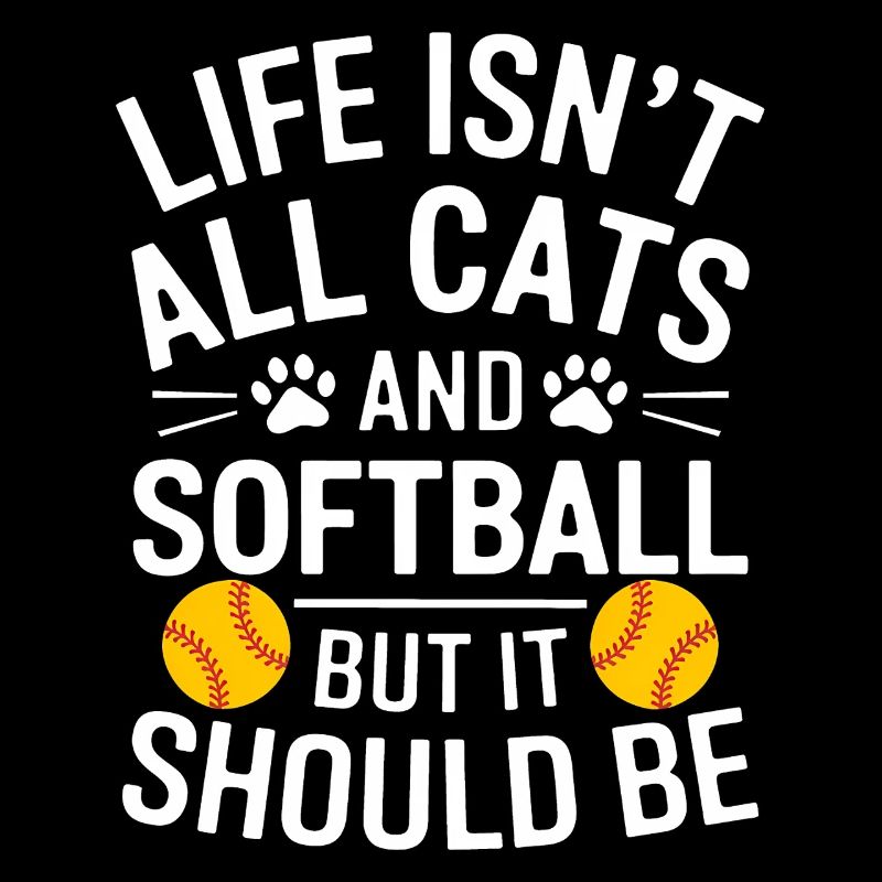 Softball Spruch Katzen Lustiges Softball Geschenk