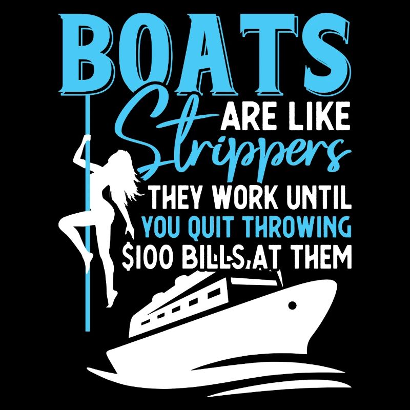 Humorvolles Boot und Unterhaltung Spruchmotiv
