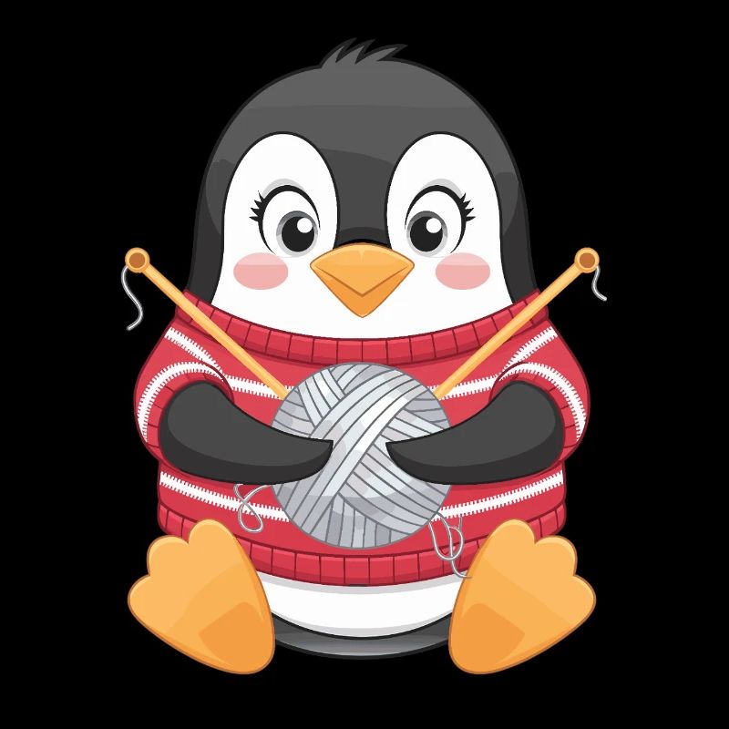 Motif de tricot pingouin mignon