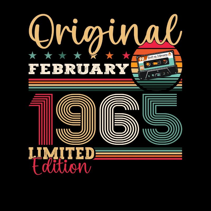 60. Geburtstag Geschenk Mann Original Februar 1965