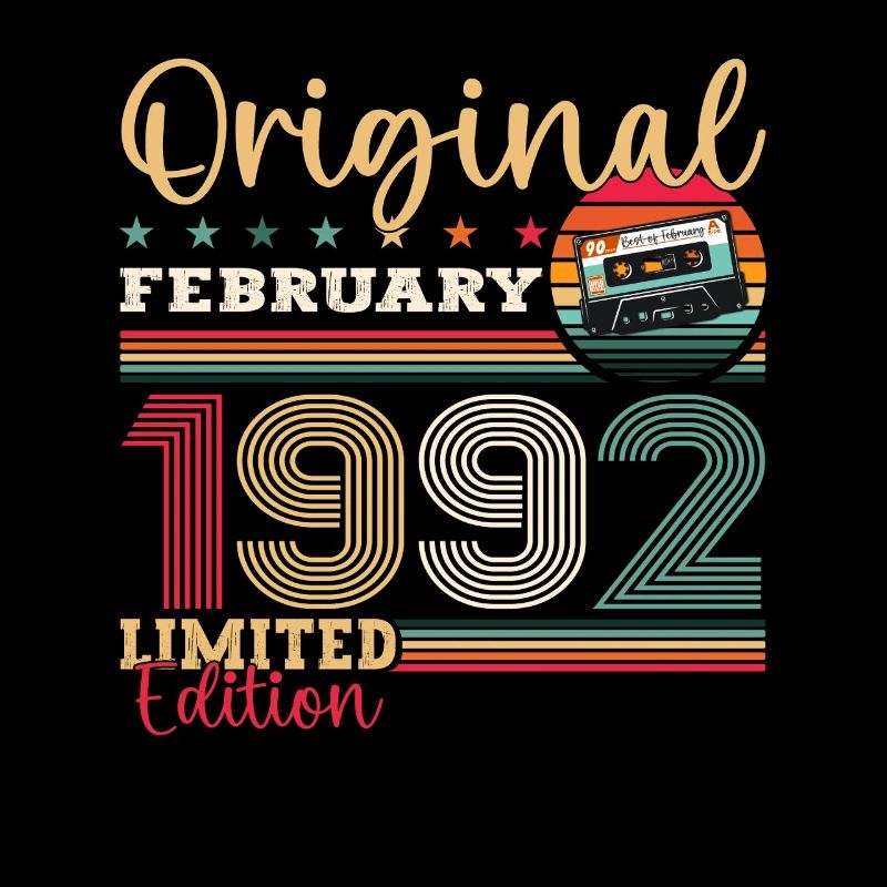 33rd Birthday Gift Husband Original February 1992