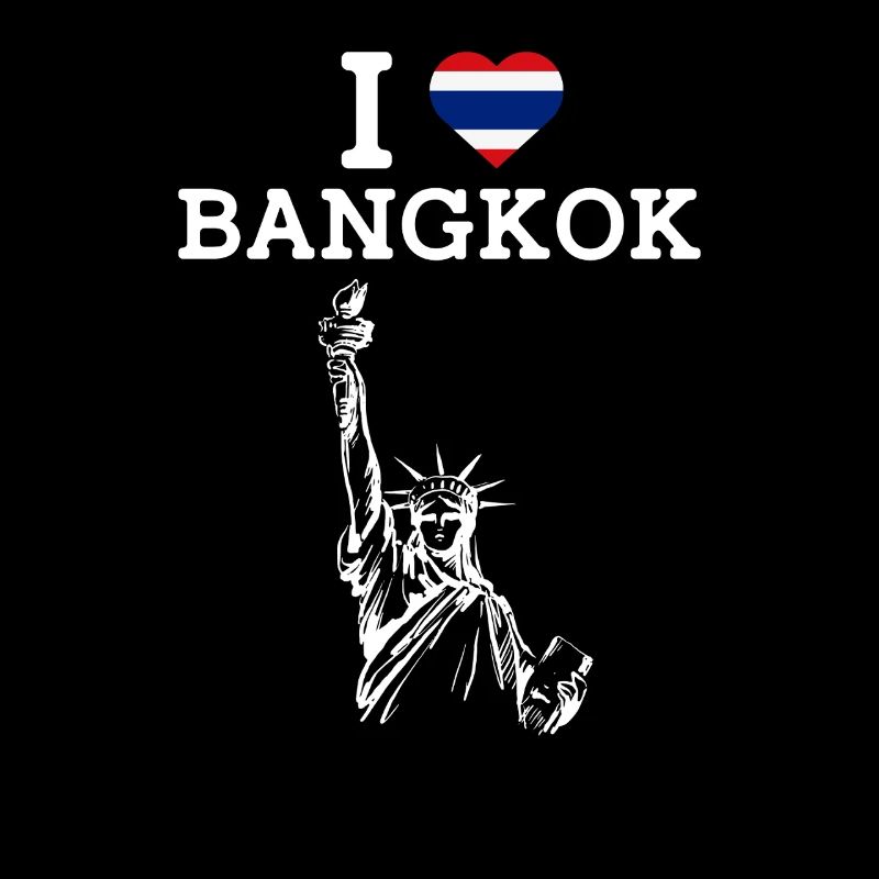 J’aime Bangkok Cool Statue De La Liberté Lover Flag