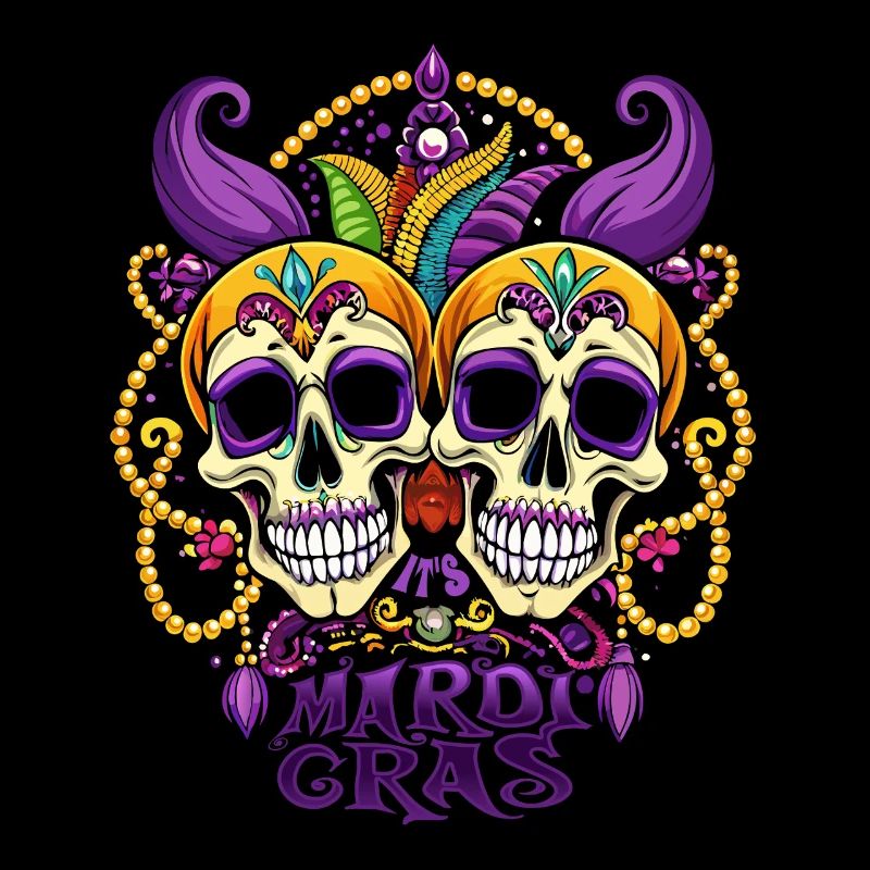 Mardi Gras - Carnaval - Crâne - Cadeau