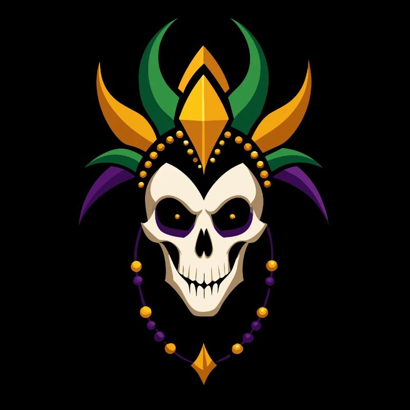 Mardi Gras - Carnival - Skull - Gift