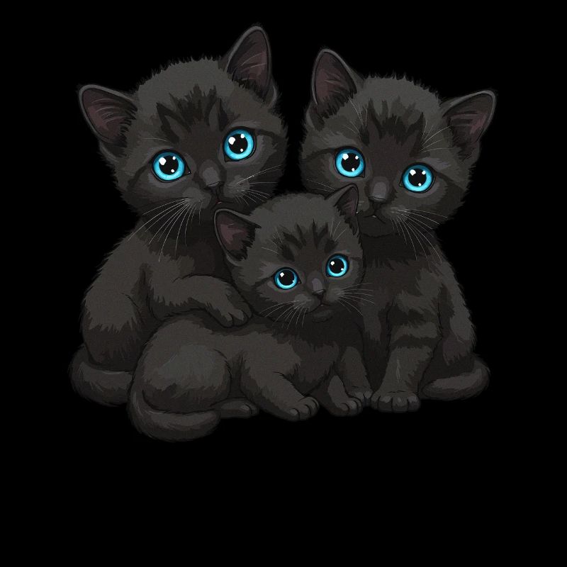 Blue Eyes Three Cats
