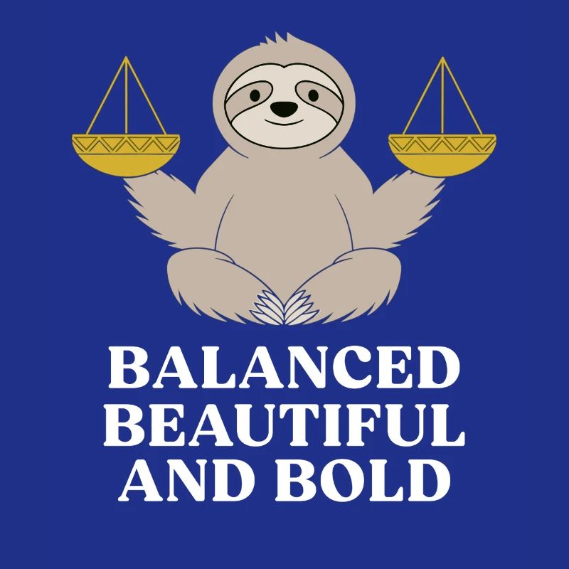 Libra Zodiac Sloth: balanced, beautiful and