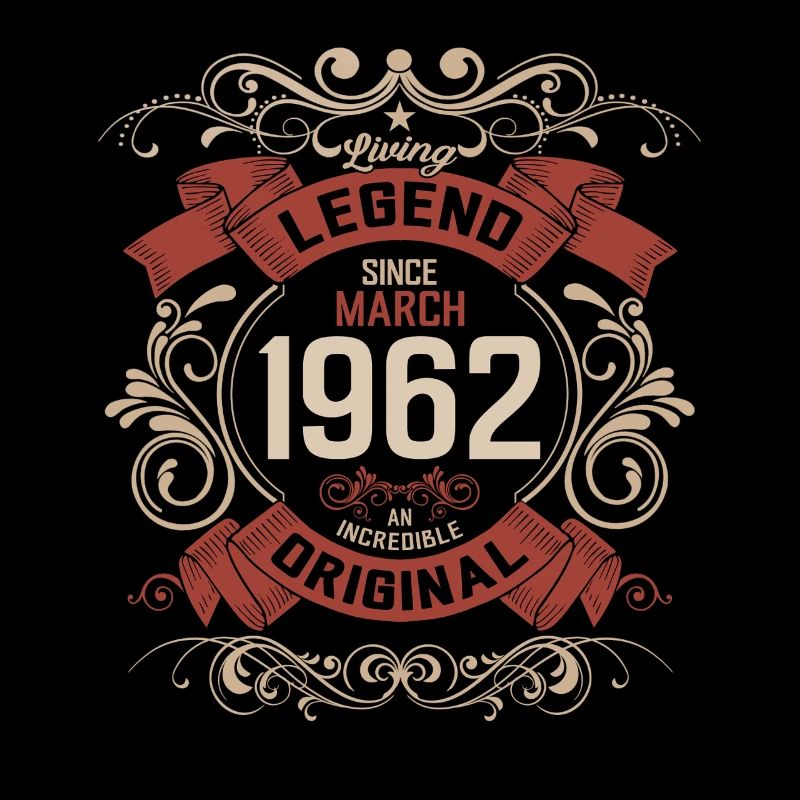 63. Geburtstag Geschenk Mann Original März 1962