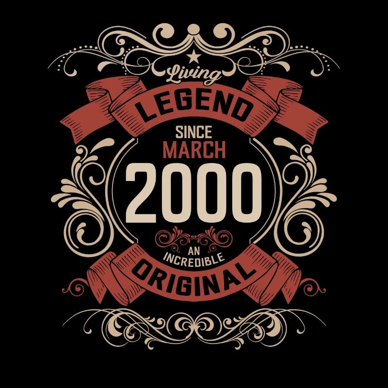 25. Geburtstag Geschenk Mann Original März 2000