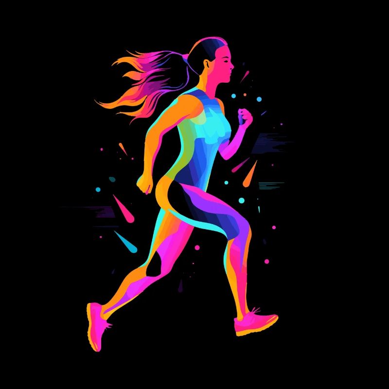 Läufermädchen Retrowave