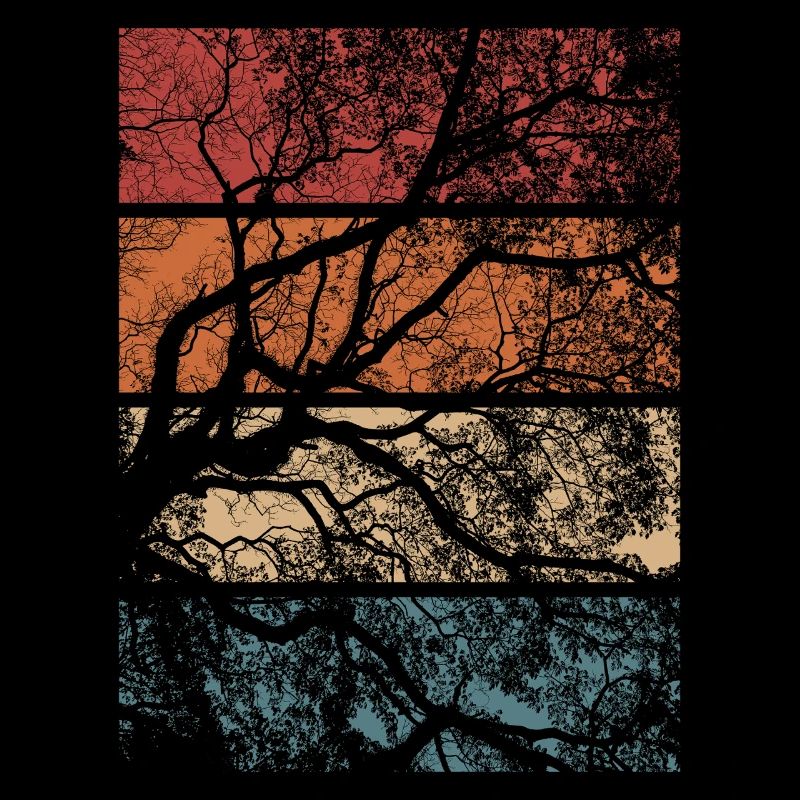 Forest Trees Retro Nature Outdoor Hiking Gift