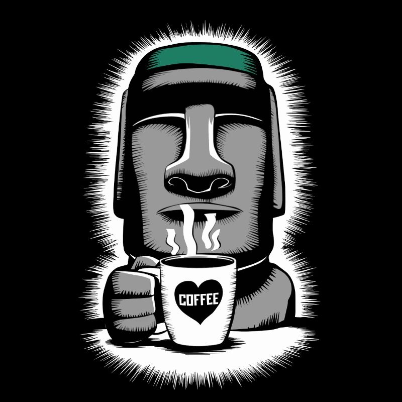 Easter Island Kaffee Moai Herz Tasse