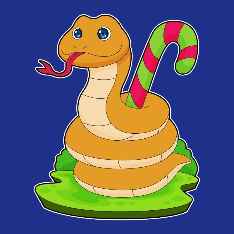 Snake candy cane
