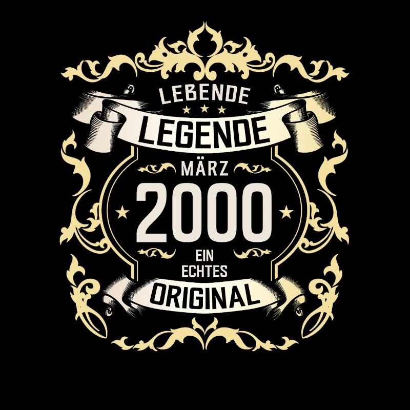 25. Geburtstag Geschenk Mann Original März 2000