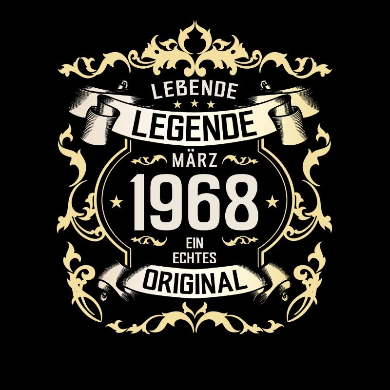 57. Geburtstag Geschenk Mann Original März 1968