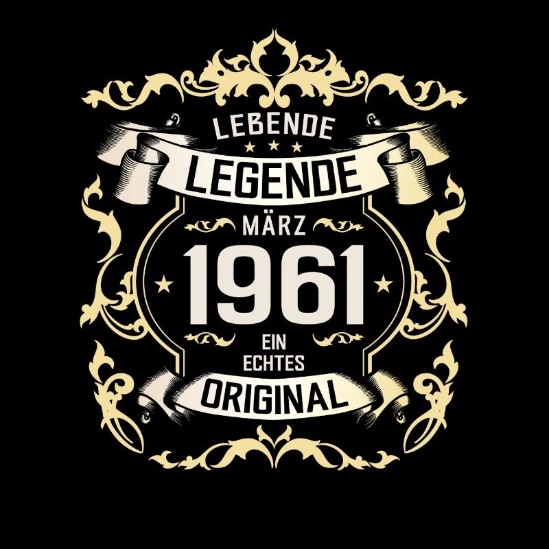 64. Geburtstag Geschenk Mann Original März 1961