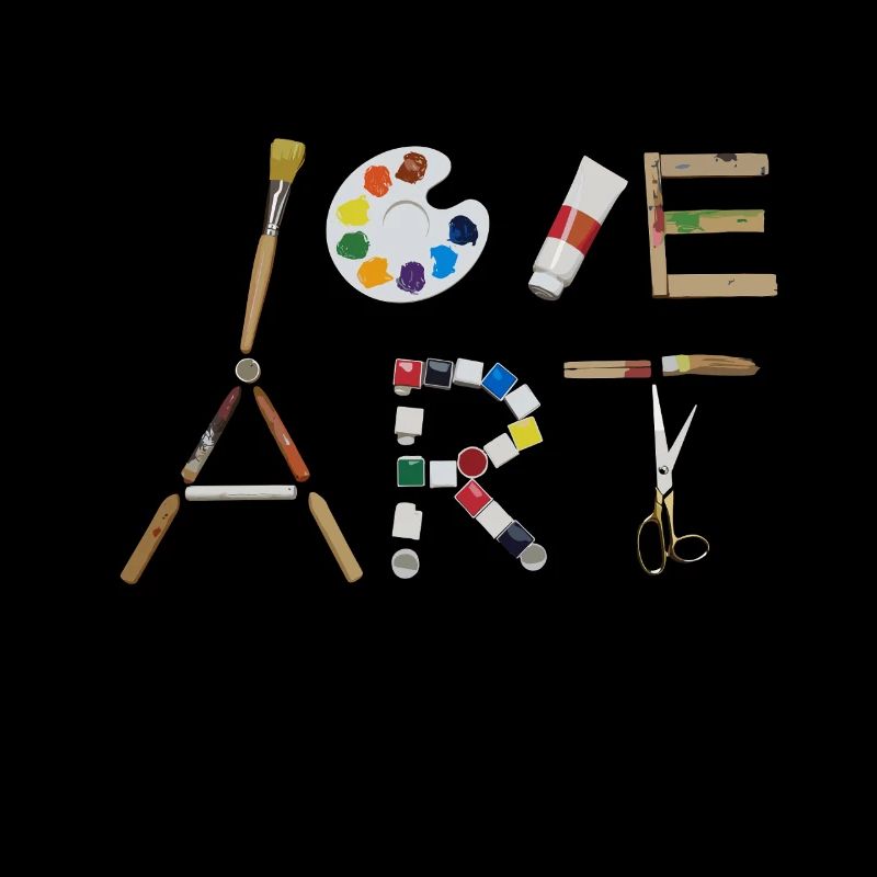 I Love Art Creative Tool Motif