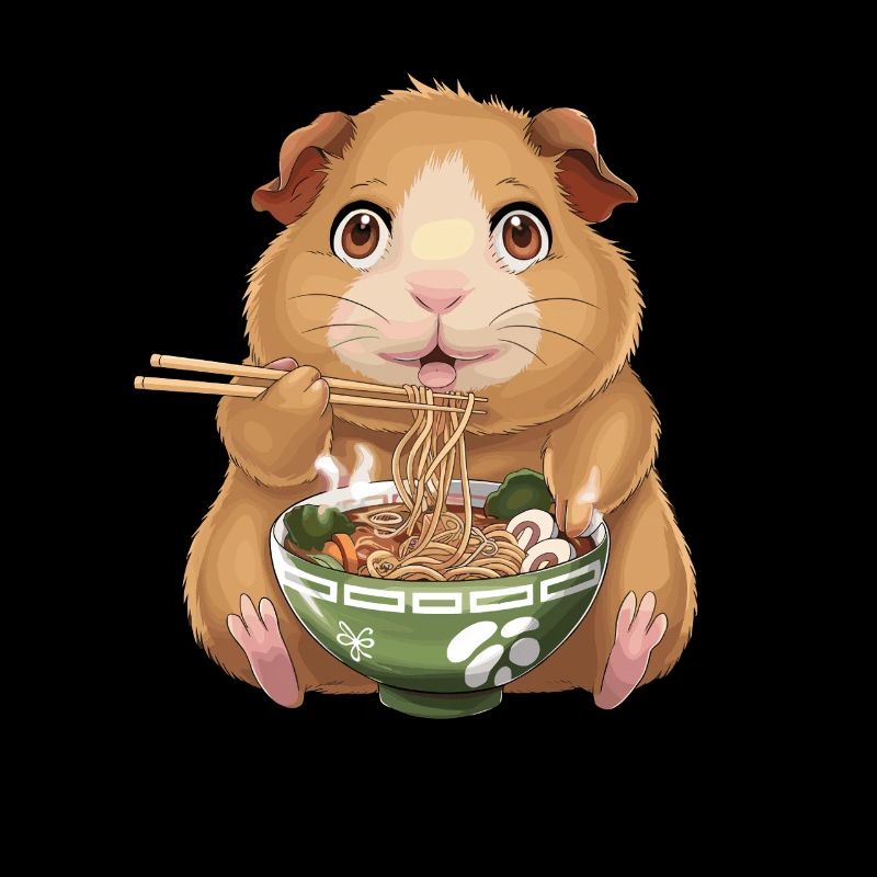 Guinea Pig Ramen Fan - Cute