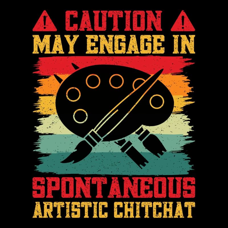 Cool Artist Caution Spontaneous Artistic Painter