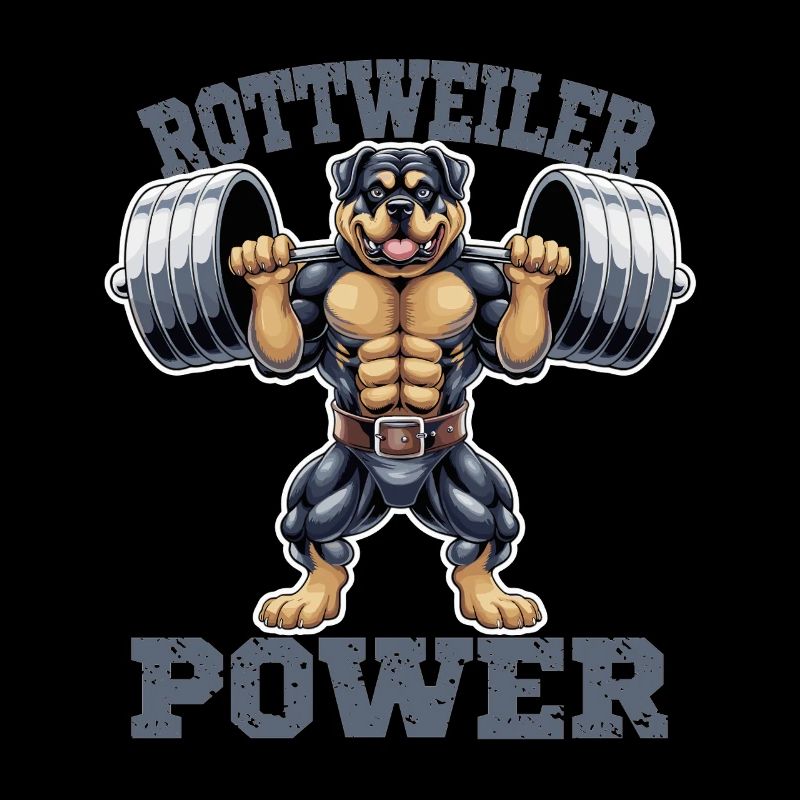 Rottweiler Power Gym Powerlifting Strength