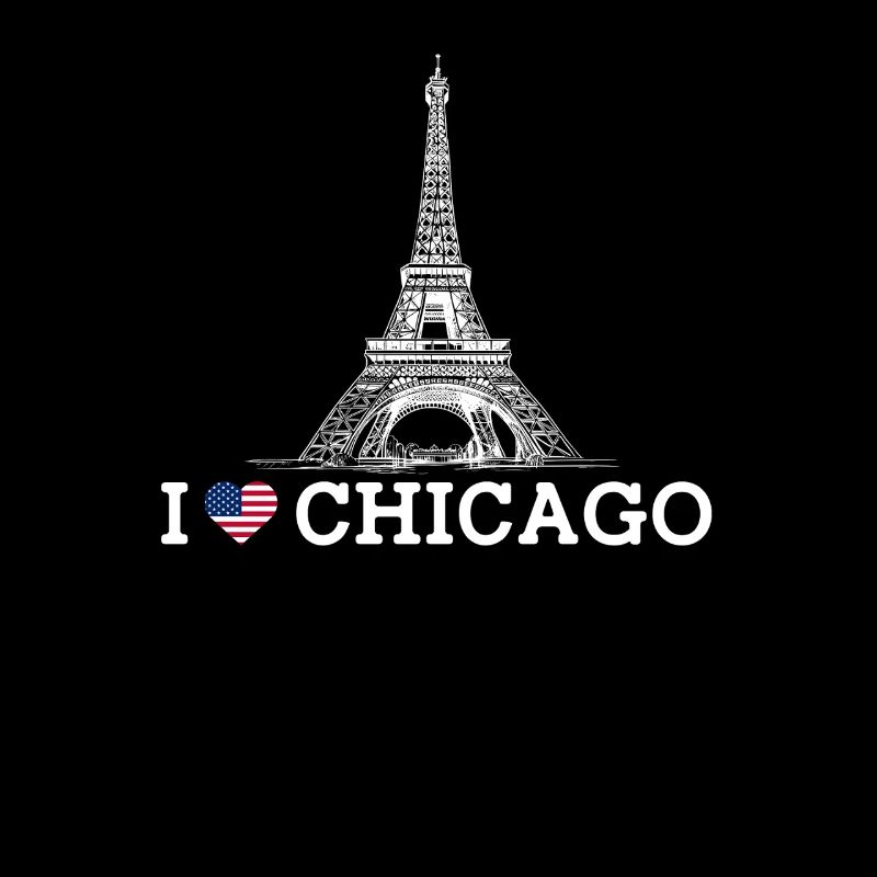 Ich liebe Chicago Illinois Cooler Eiffelturm-Liebhaber