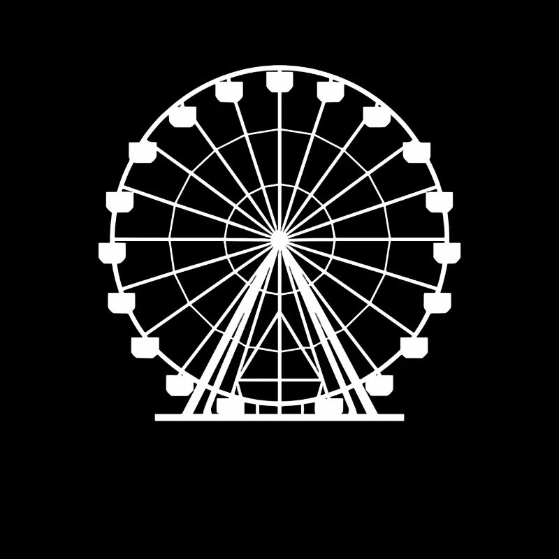 Silhouette de grande roue pour les amateurs de nostalgie et