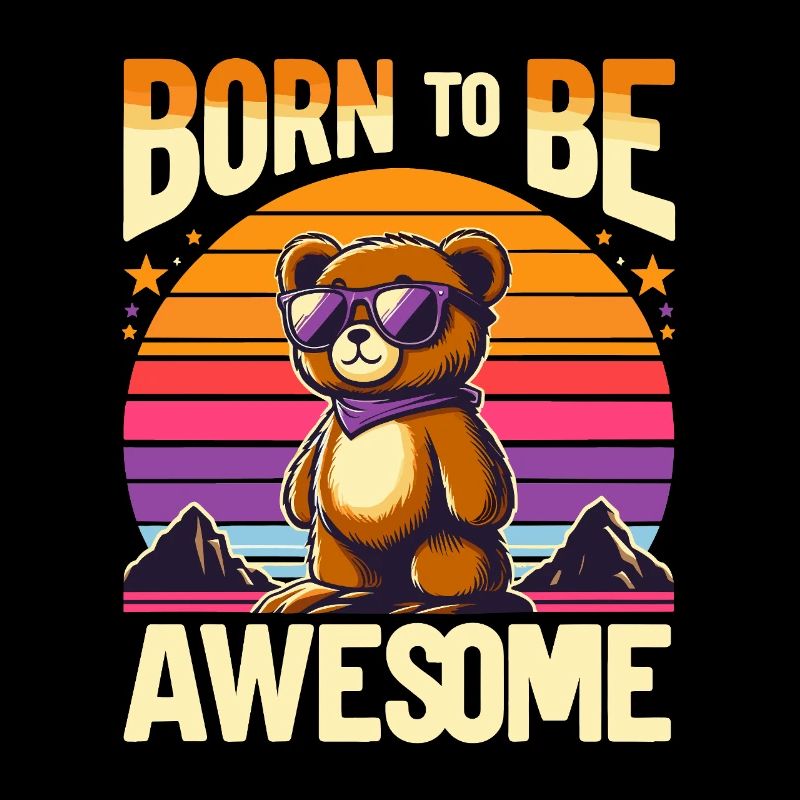 Geburtstag Teddybär Retro Geburt Niedlich Lustig