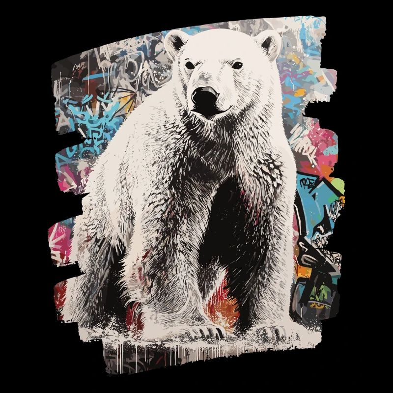 Eisbär Graffiti Sprayer