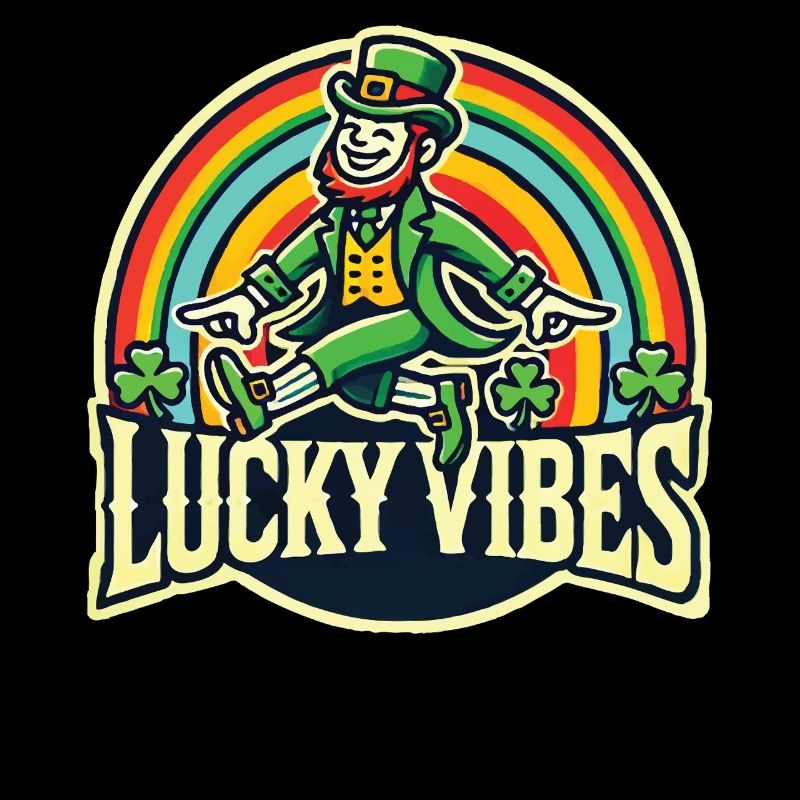 St. Patrick's Day Lucky Vibes Rainbow