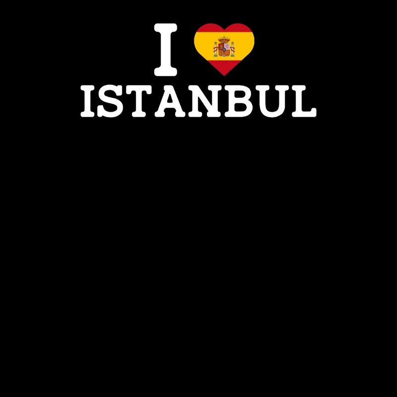 I Love Istanbul Cool Wrong Flag Spain Lover Pun