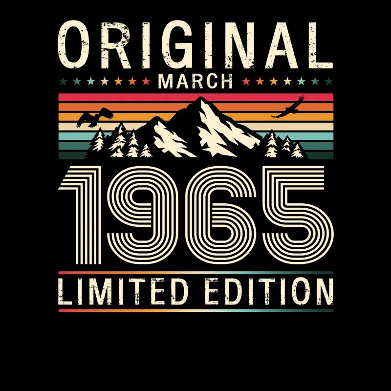 60. Geburtstag Geschenk Mann Original März 1965