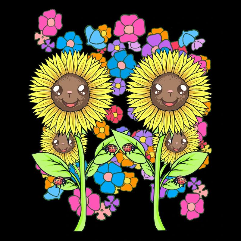 Summer Flowers Flower Ladybug Sunflower