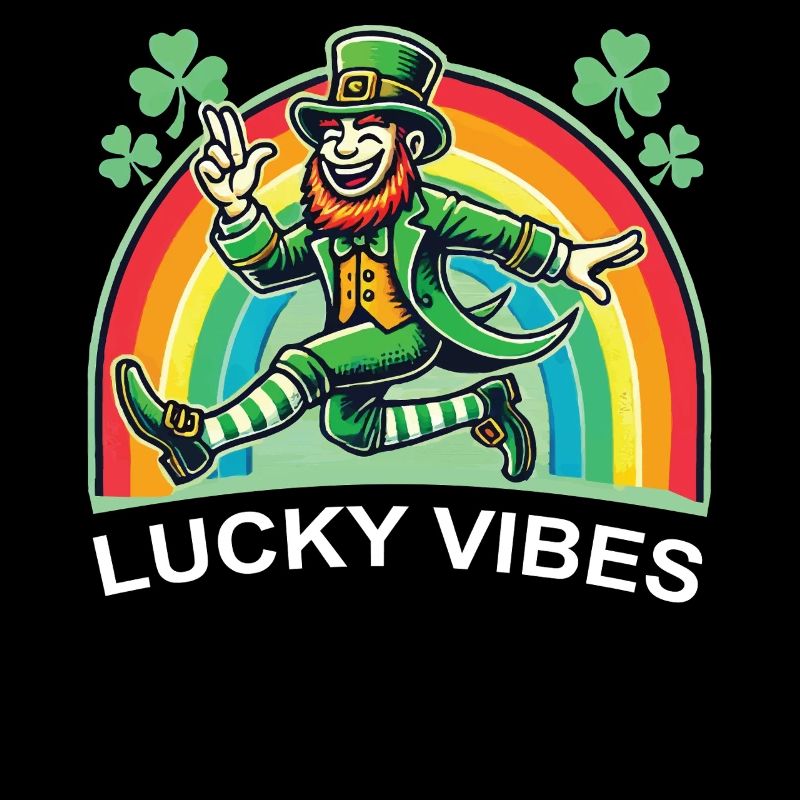 St. Patrick's Day Lucky Vibes Rainbow
