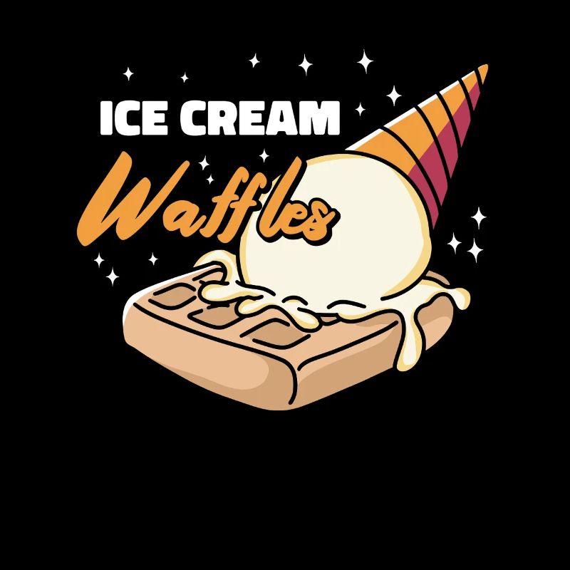 Eiscreme Waffeln Sirup Frühstückswaffeln