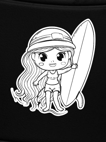 Kleines Surfer Mädchen
