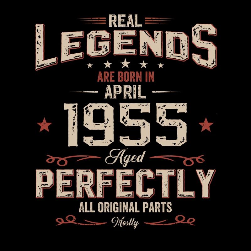 70. Geburtstag Geschenk Mann Vintage April 1955