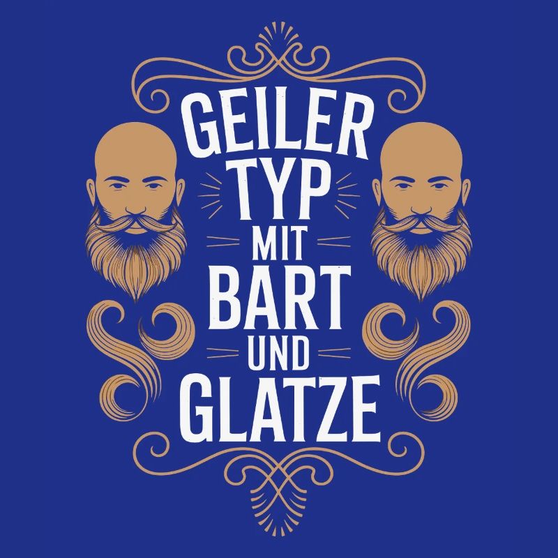 Geiler Typ Mit Bart & Glatze Glatzkopf Bartträger