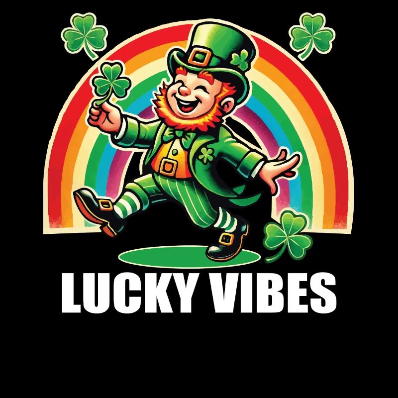 Saint-Patrick Lucky Vibes Arc-en-ciel