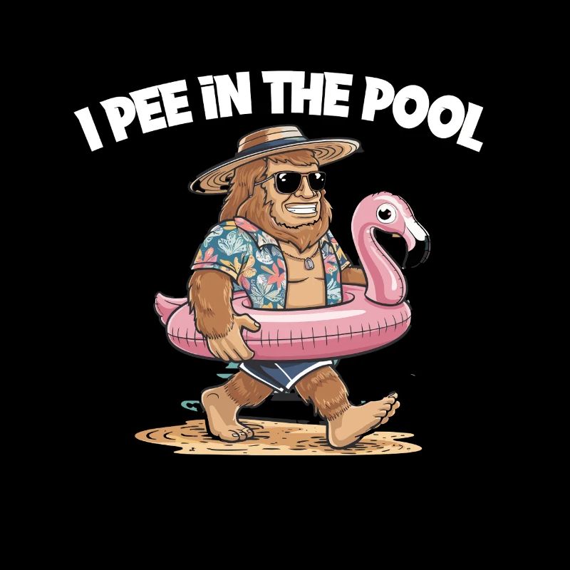 Pool Funny Bigfoot Summer
