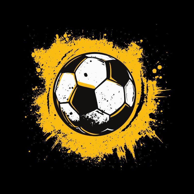 Jaune Éclaboussure de couleur Football Couleur Explosion Sport